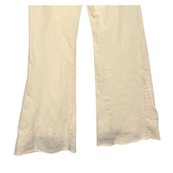 Golddigga Track Pants y2k Womens Large Cream Flare Leg Sweatpants Drawstring 90s - Picture 16 of 16